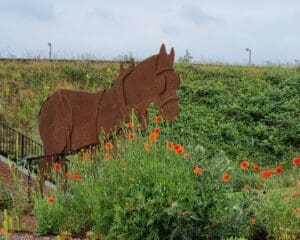 Lichfield canal trust fundraising appeal - metal horse sculpture