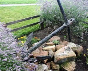 A historic 19th century commercial boat anchor, rescued from the bottom of the River Weaver Navigation