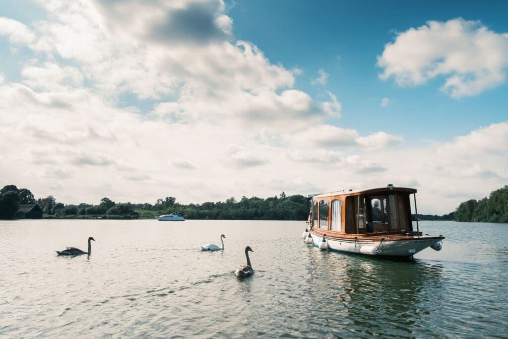 Liana - electric launch on the Broads