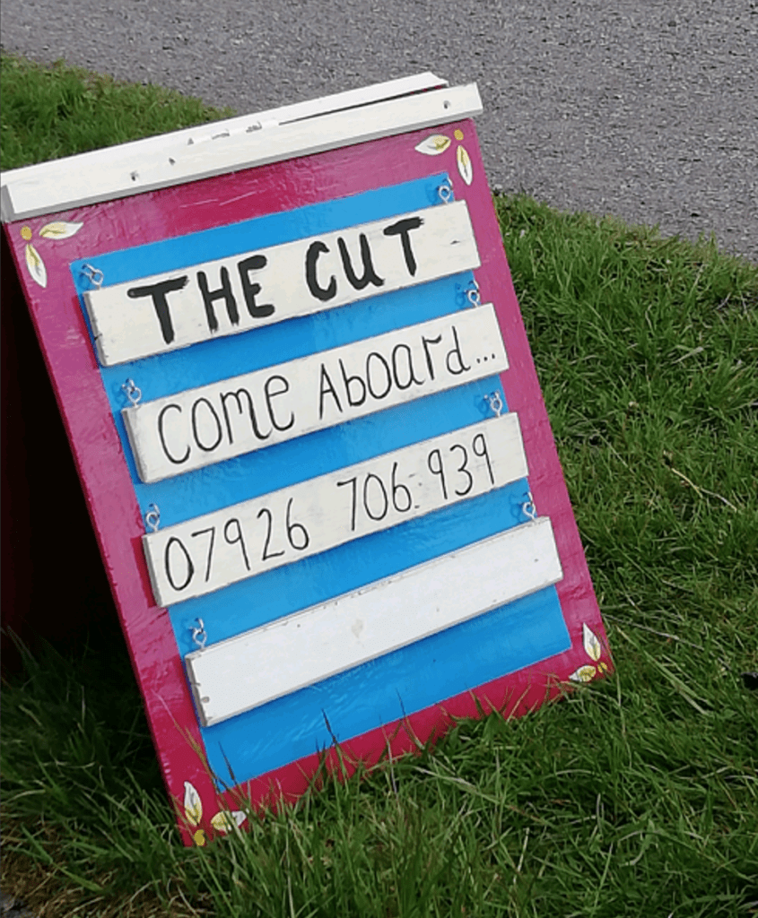 The Cut A Frame sign