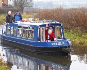 Santa on the Chesterfield Canal