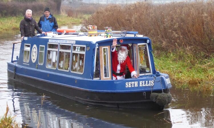 Santa on the Chesterfield Canal
