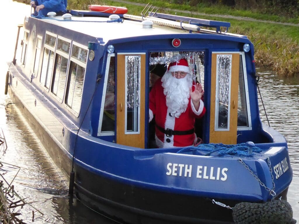 Santa on the Chesterfield Canal