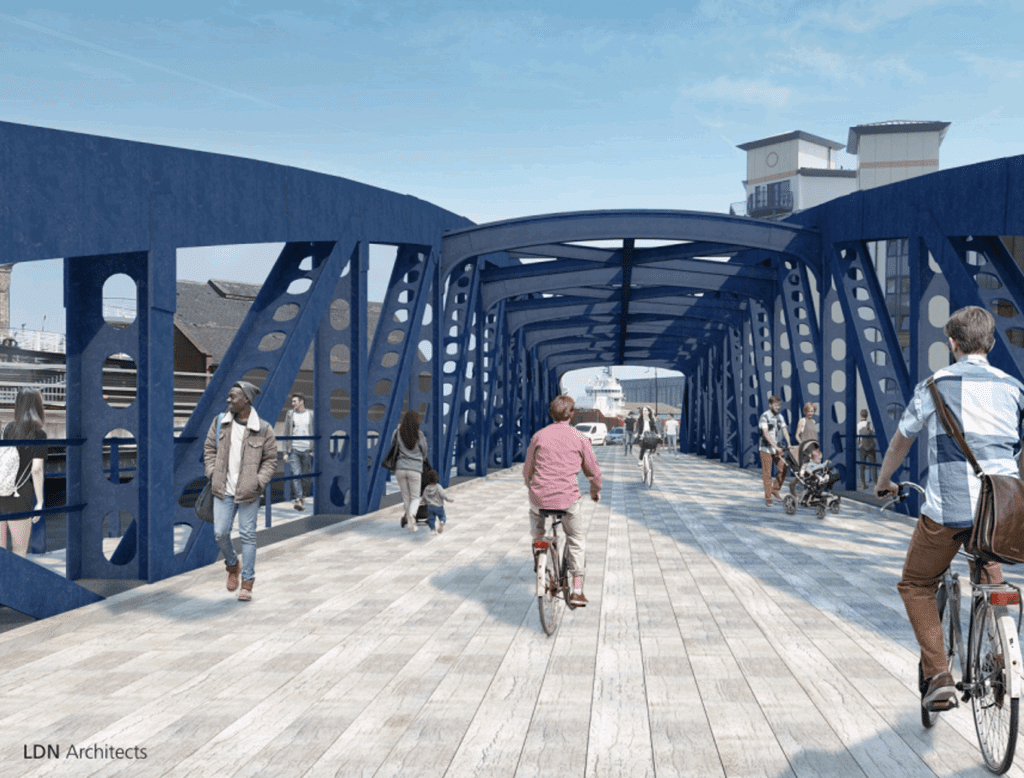 Bridging the gap: An artist’s impression of how Victoria Swing Bridge will look when restoration is complete. 