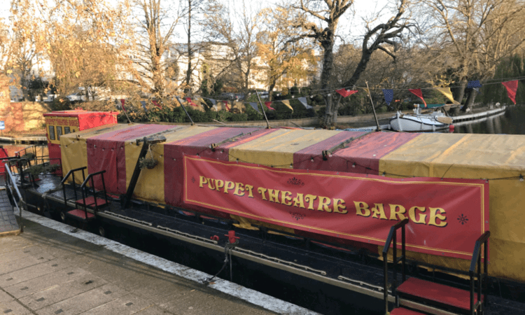 The Puppet Theatre Barge moored in Little Venice. PHOTO: NICOLA LISLE