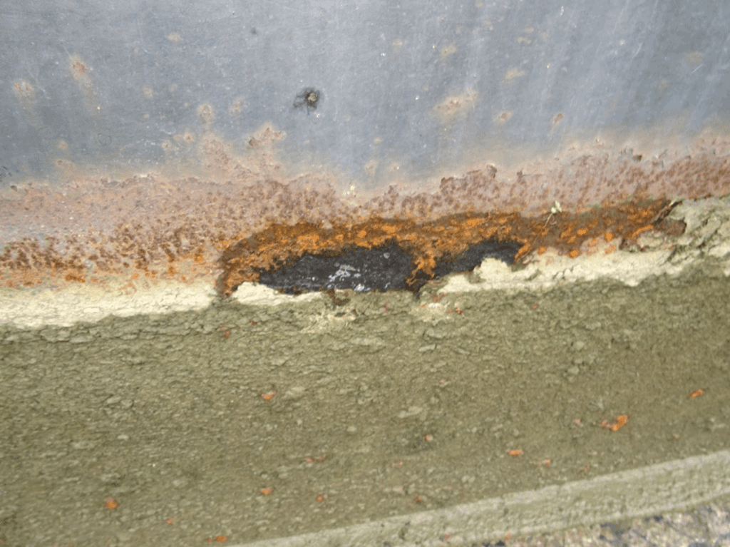 Watch for developing waterline and general corrosion developing.