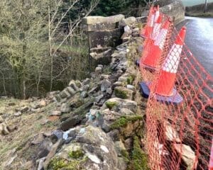 Broken canal bridge