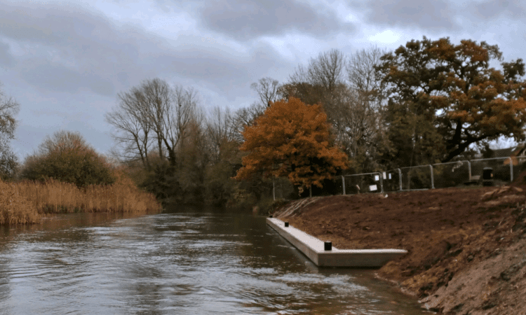 The new landing stage on the River Great Ouse near Bedford. PHOTO: LAND & WATER