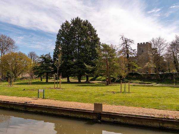 Photo from Grand Union Canal over Great Linford Manor Park Credit: Gill Prince Photography