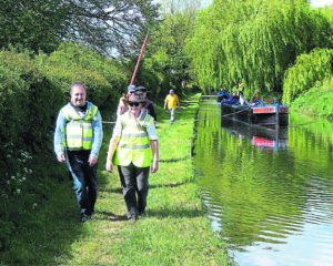 A special harness means two people can comfortably pull the boat. PHOTOS: CHESTERFIELD CANAL TRUST