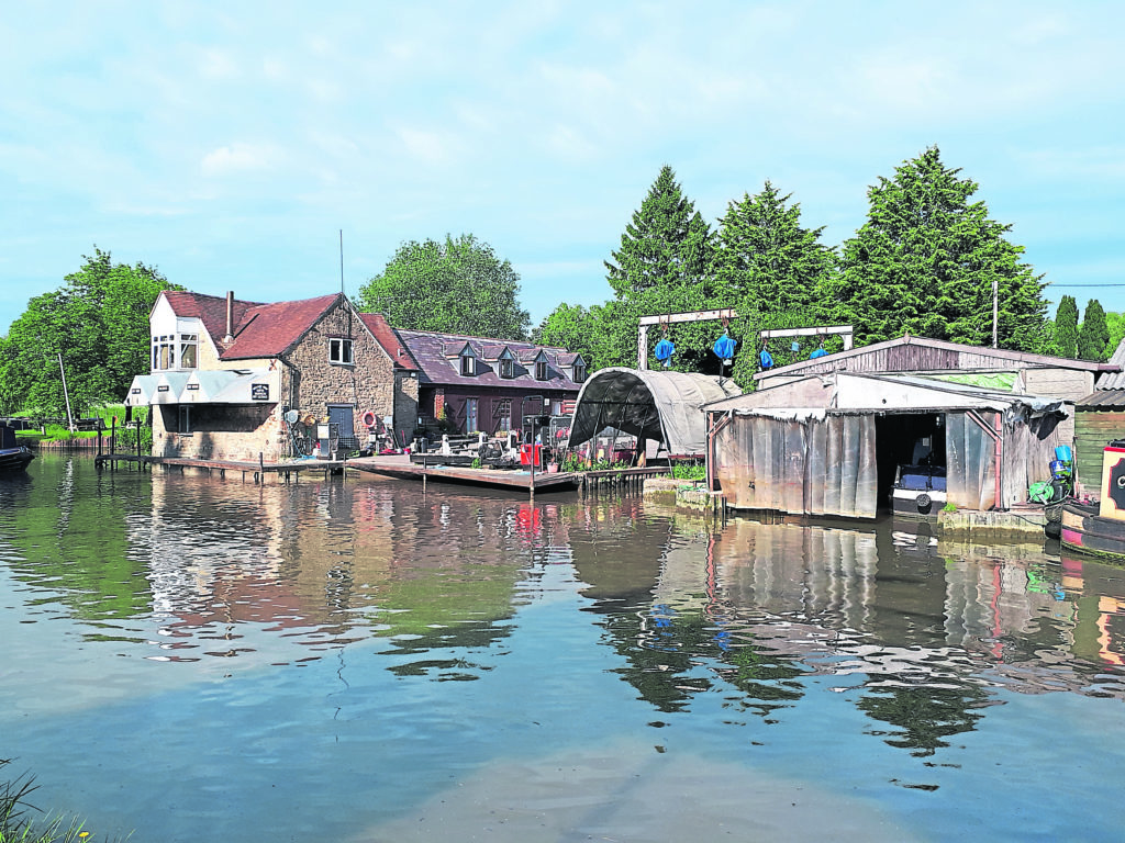 The boatyard at Heyford Wharf on the Oxford Canal.