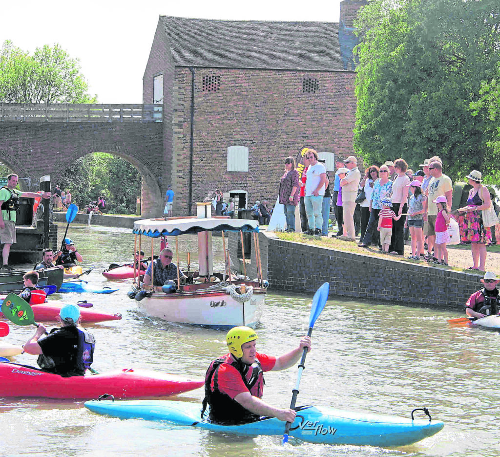 A busy scene at the Moira Canal Festival.