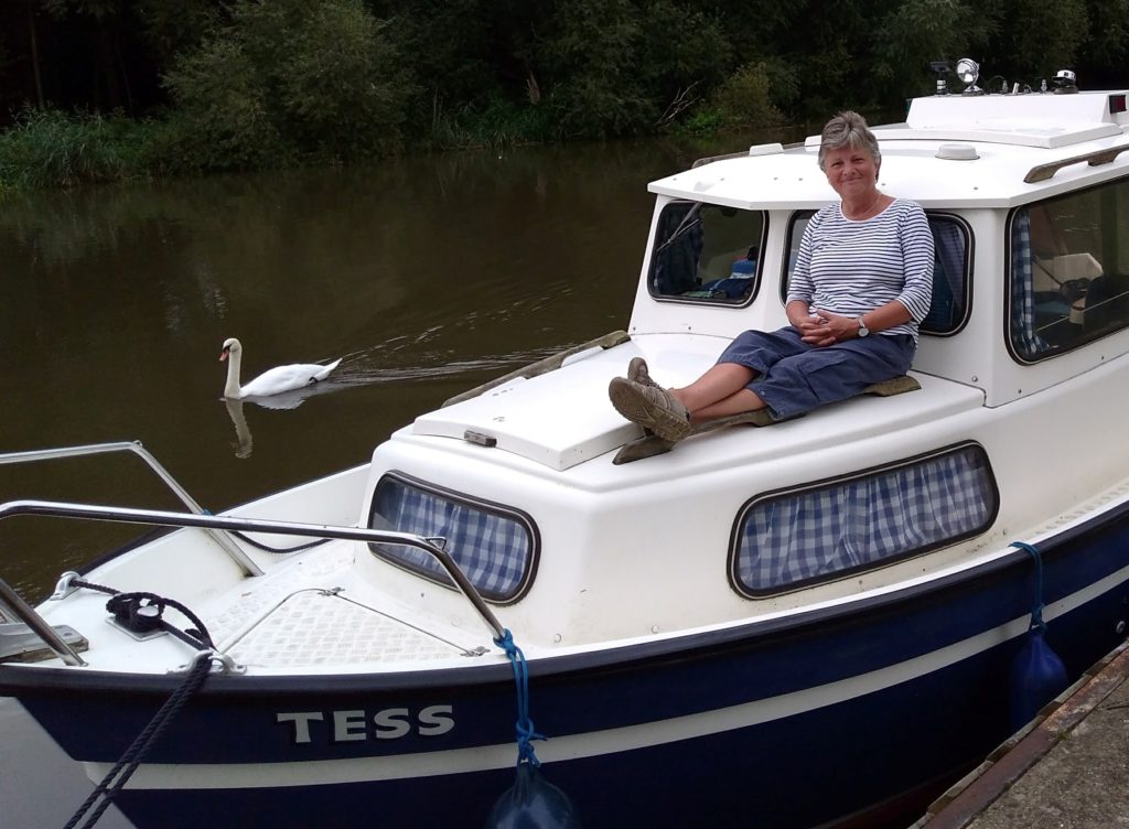 The River Avon Poet Laureate Alison Bergqvist feels the muse on board Tess.