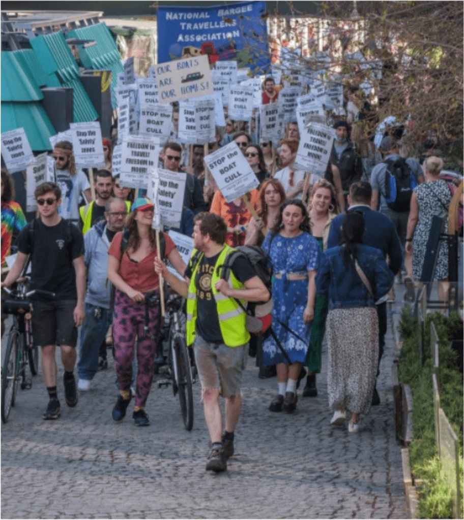 The March 2022 march on the CRT’s offices. 