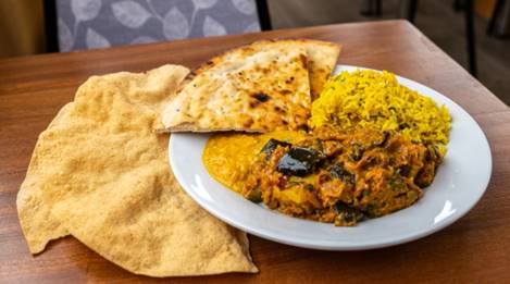 Punjabi curry supplied by award-winning local restaurant Namji. Credit: Gill Prince Photography