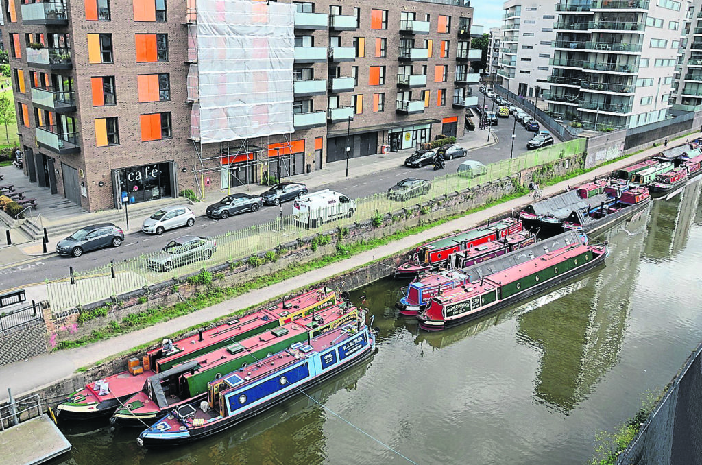 Historic boats moored on the Limehouse Cut. PHOTO: HNBC