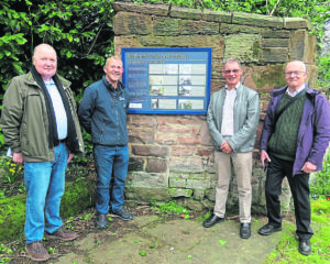 At the new Northgate Locks information board are, from left: Lord Mayor Martyn Delaney, Ian Green, Jim Forkin and John Herson.