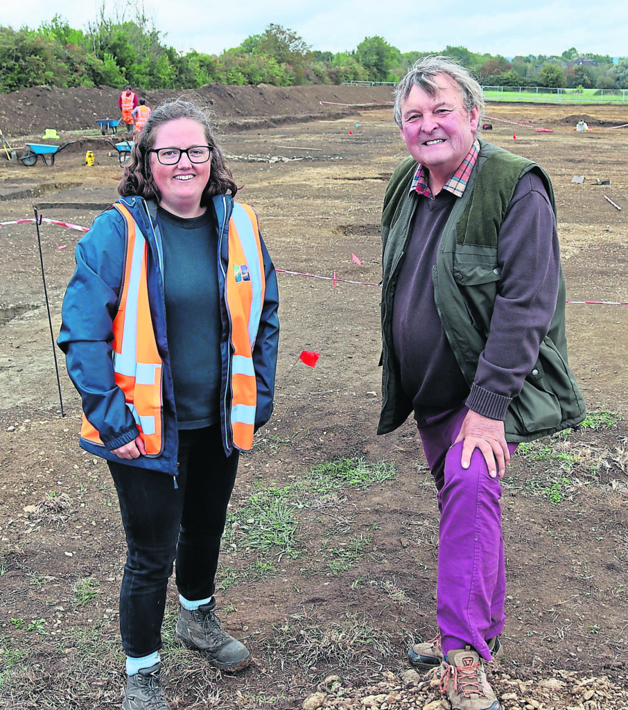 Rhiannon Philp, of Archaeology England, with TV archaeologist Prof Mark Horton, who is vice-president of the Cotswold Canals Trust.
