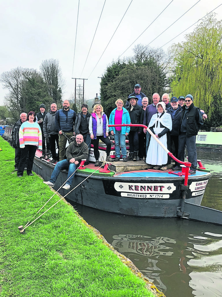 Members of the Leeds & Liverpool Canal Society are joined by members of the Craven Cruising Club and Airedale Boat Club who followed Kennet in a flotilla on the journey to Skipton. PHOTOS: SALLY CLIFFORD