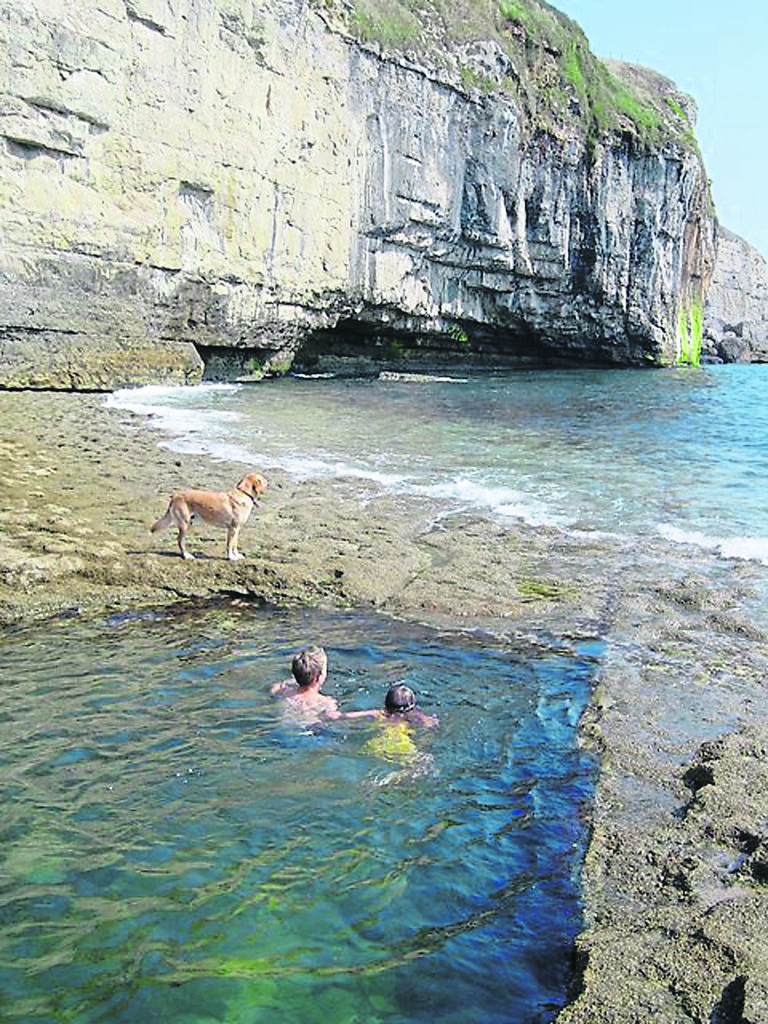 Dancing Ledge tidal pool.  PHOTO: HUGH CHEVALLIER/ COURTESY OF GEOGRAPH.ORG.UK