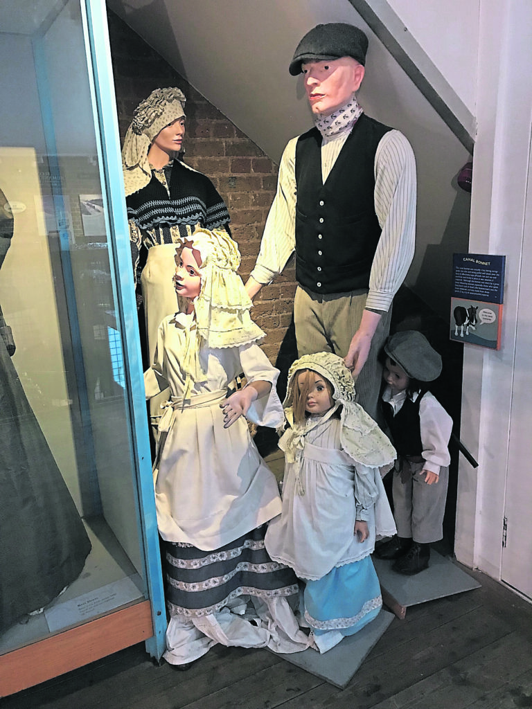 The life-size model of a boatman and his family. PHOTOS: NICOLA LISLE by kind permission of London Canal Museum