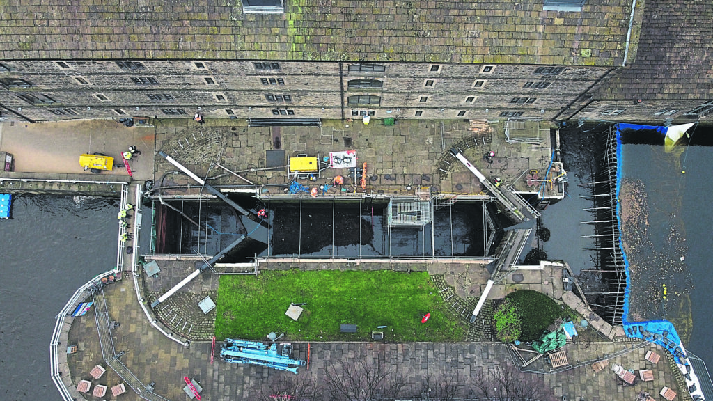 Without vital maintenance, many waterways and locks would be unusable. Here the Canal & River Trust carries out winter works on the Leeds locks. PHOTO: SUPPLIED
