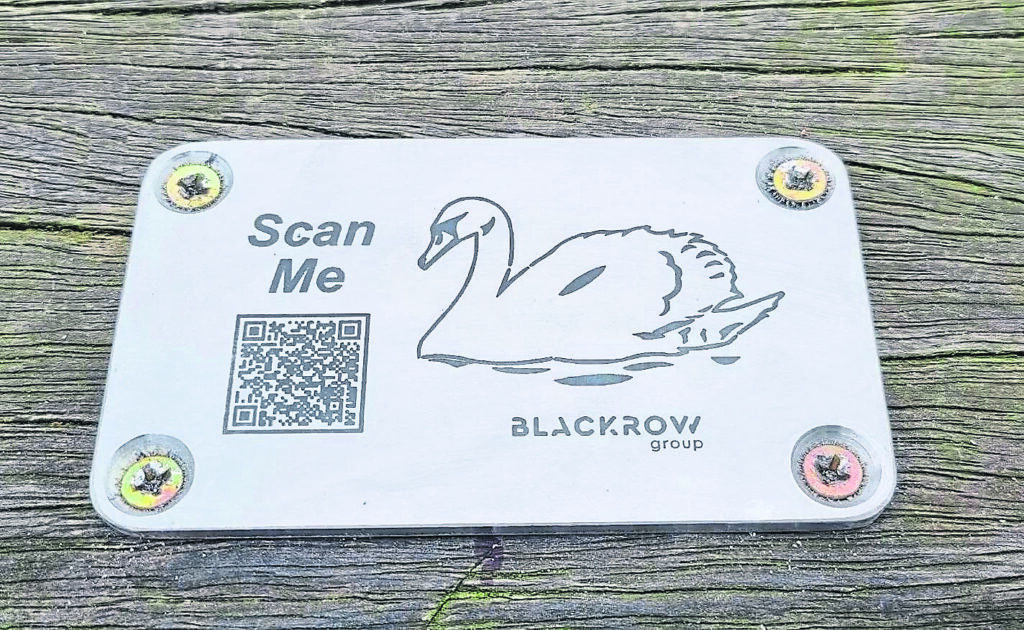 Jim’s QR code plaques at feeding sites in his local area provide information about the correct types of food. PHOTO: THE CANOE RIVER CLEANER