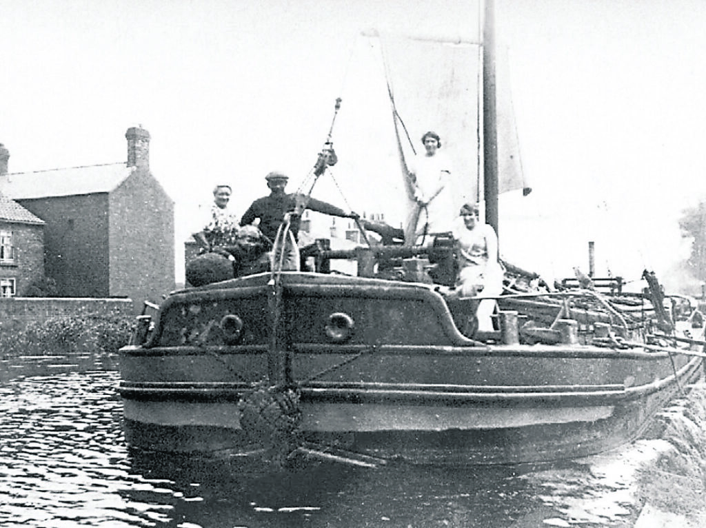 Comrade in 1934 at Stainforth. The photo was taken by Fred Schofield, who was the last person to own it before it was acquired by the HKSPS. On board are Fred’s parents, sister Winifred and wife Lilian. PHOTO: HKSPS
