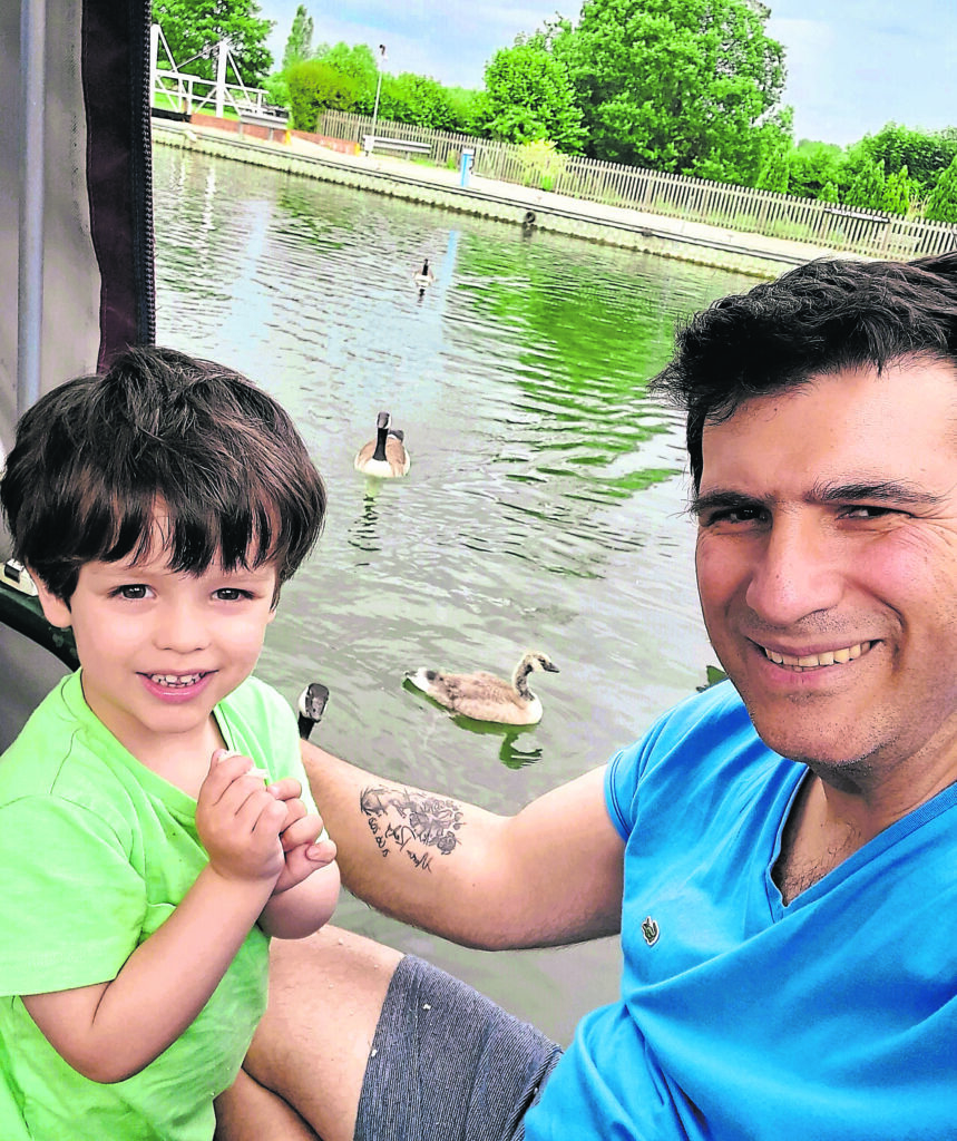 Marcelo Duarte enjoying time aboard Emma Ridgeon with Martin.