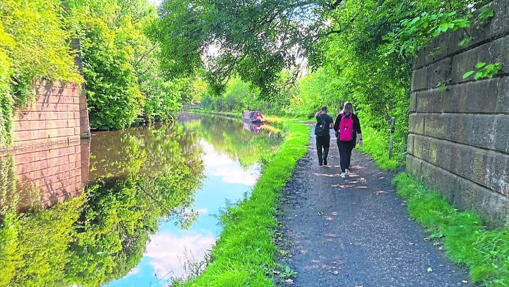 The stretch of canal in Mirfield is a popular space for walkers and cyclists. PHOTO: Network Rail.
