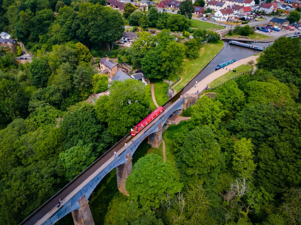 An aerial view of Pontcysyllte Aqueduct. PHOTO: GFAPMedia
