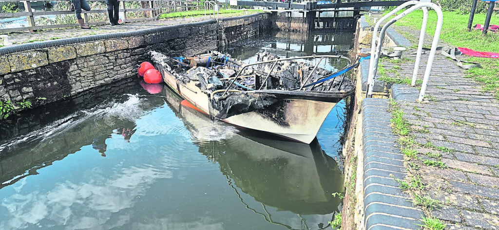 The remains of the boat in Kelston Lock. ALL PHOTOS: RCR