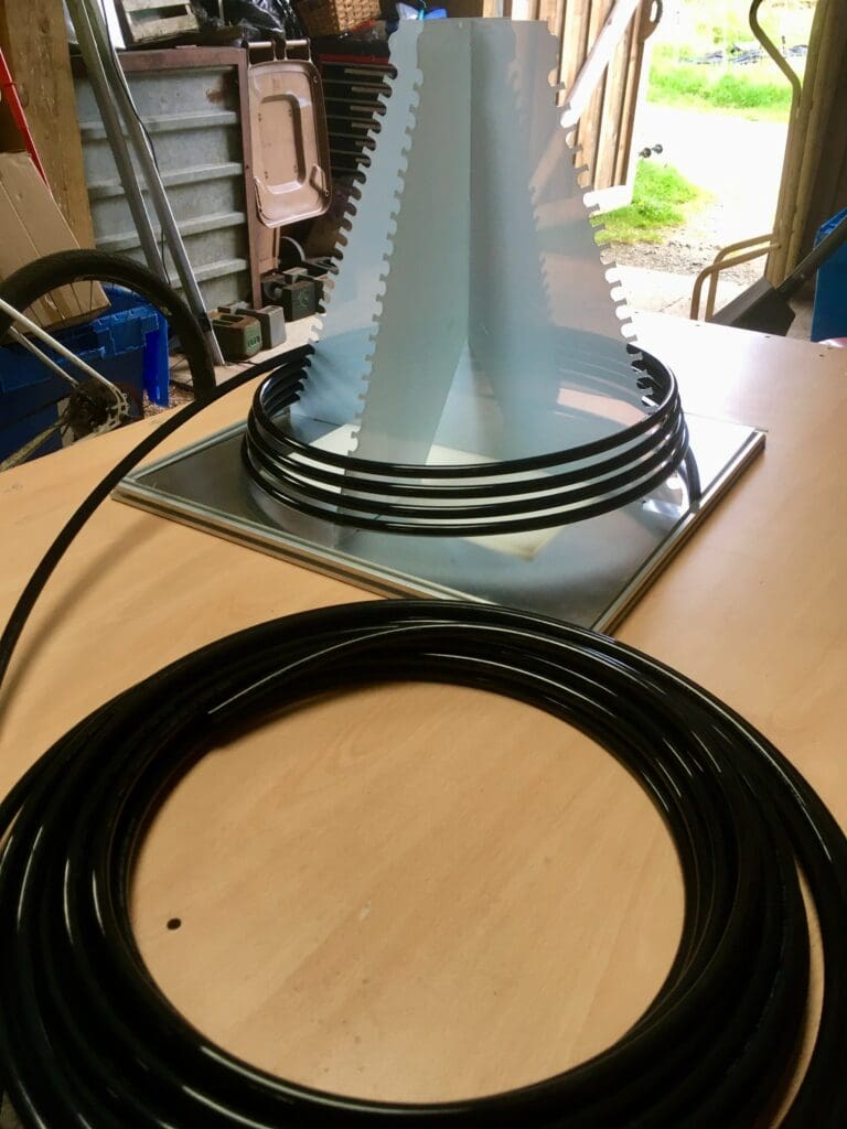 The HelioPro solar collectors arrive in well-packaged flat packs and are easy to assemble.
