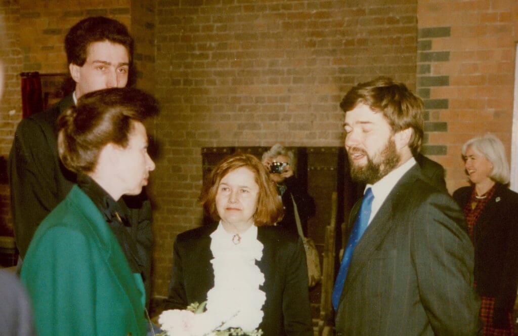 Dinah Hutchinson with the Princess Royal at the official opening of London Canal Museum on March 9, 1992. BOTH PHOTOS: LCM